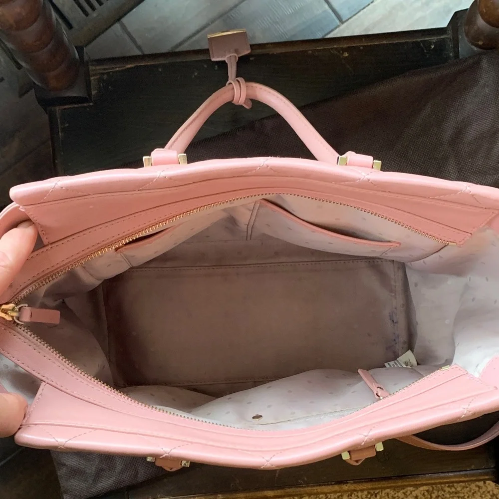 Kate Spade Blush Quilted Tote Bag - Picture 8 of 10